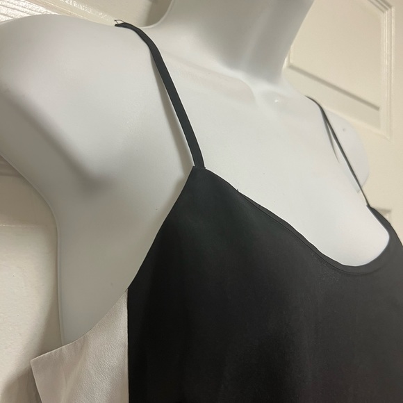 J Crew Black/White Color Block Chiffon Tank - Picture 5 of 10